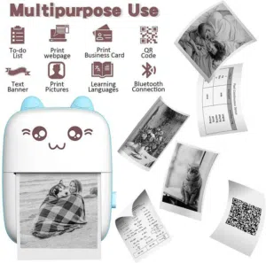 طابعه لا تحتاج لحبر + 5ورق +هديه --mini printer works without ink+5paper+ gifts