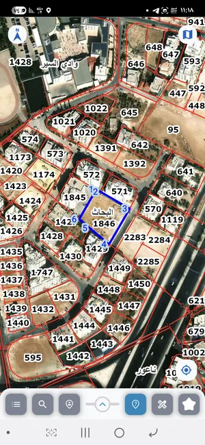 ارض شارع المطار(الطبقة _الظهير) خلف مدرسة الراهبات لقطة دونمين ونصف سكن أ