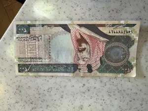 200riyal 27years old note and 23years old 100riyal antique note fresh condition.
