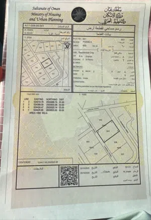 أرض سكنية  للبيع السودي 600 متر