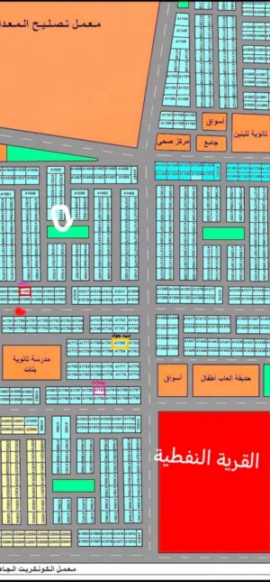 قطعة أرض طابو صرف مساحة 75 متر مربع  للبيع في النهروان مجاور القرية النفطية