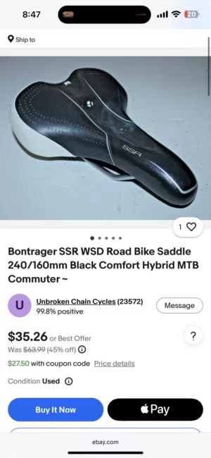 Original ssr saddle