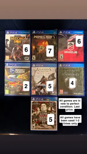 PlayStation 4 games for sale