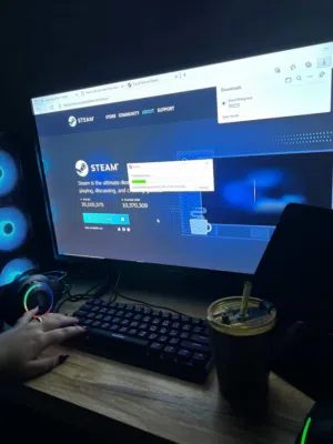 pc مع كامل ملحقات واشتراك ستيم 14 شهر