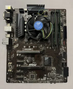 Msi Z370-A pro motherboard + i5-8600k + 16GBs of DDR4 RAM (2400 MHz) for sale