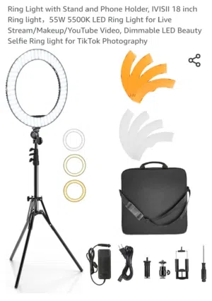 أغراض ولوازم كاميرا للبيع و   رينغ لايت يمكن البيع كلا على حدة