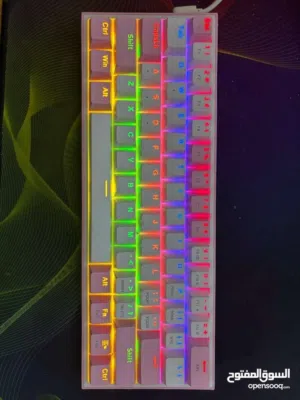 K616 RGB Gaming Keyboard 60% Blue Keys Dust Proof لوحة مفاتيح قيمنق جديد