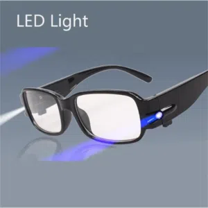 نظارات قراءة +3.50 مع إضاءة LED جانبية