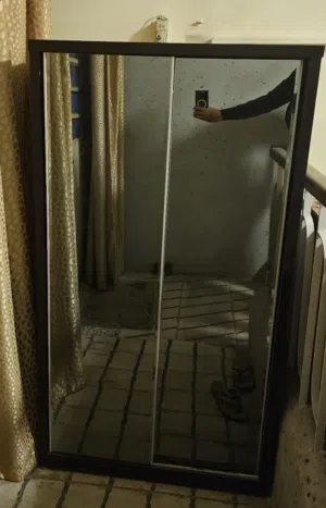 جزامه احذية 6 رفوف وبابين سلايد زجاج
