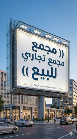 مجمع تجاري للبيع الزرقاء الجديده شارع المصفاه