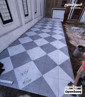 خلفه سيراميك والواح ودرج وبورسلان ومرمر