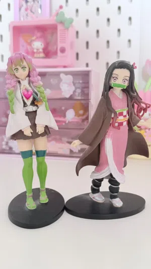 Demon slayer figure mitsure & nezko  فيقرات ومجسمات لانمي ديمون سلاير شخصيه ميتسوري ونيزكو (تقليد)