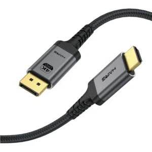 HAING HI-2059-DHC Display Port to HDMI 4K Cable 5M كابل هانج لتحويل من DisplayPort إلىHDMI بطول 5م