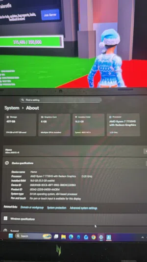 لابتوب قيمنق للبيع