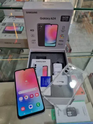 جهاز مستعمل وكاله Samsung A24 رام 16 جيجا 128 مع بكج أغراضة الأصلية والكرتونه متوفر توصيل