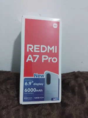 redmi A7 pro جهاز جديد مسكر بالكرتونة 128 جيجا ذاكرة داخلية 4 جيجا رام بطارية 6000
