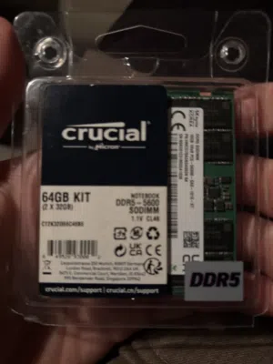 Crucial DDR5 Ram 32gb 16x16 speed: 5600