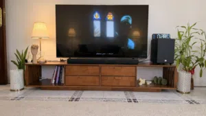 Wooden TV Unit with 4 Drawers for Sale