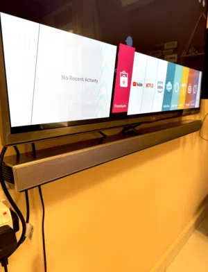 LG 42” 3D Smart Television + LG Sound Bar for Sale