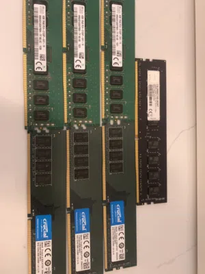رامات عندي 4 منهم كل وحدة 8 gi ram و عندي 3 كل وحدة منهم 4 gb ram السعر 850 للكل