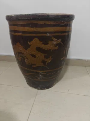 Vintage Large Decorative Ceramic Pot Vintage Style Dragon Design Pot (60x50)CM