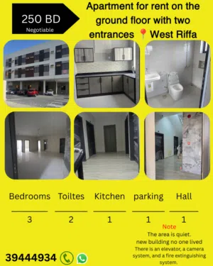 Apartment for rent including electricity and water