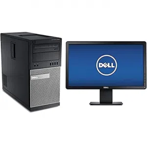 desktop computer with monitor+Bluetooth keyboard+Wi-Fi dongle Windows 10 active