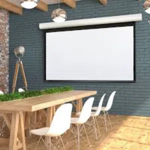 شاشة بروجكتور يدوي التحريك 2م * 2م MANUAL PROJECTOR SCREEN WALL MOUNT 2M*2M