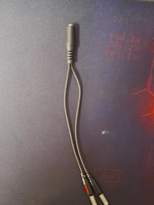 وصلة سماعة + مايك للكمبيوتر(3.5mm)