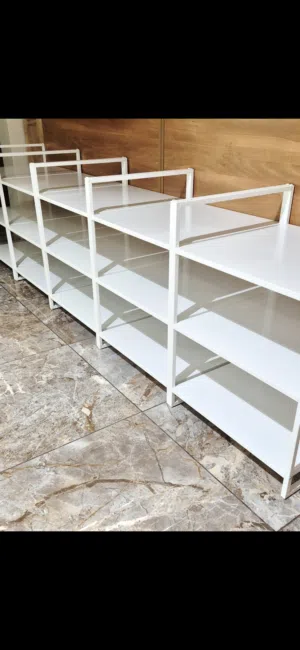 1 month used metal white shelfs (3 REIK) 10pieces available -OMR-110
