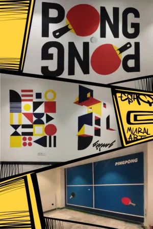 calligraphy ,mural art decorative paint and Graffiti