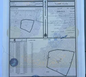 ارض زراعية للبيع في بركاء البلة