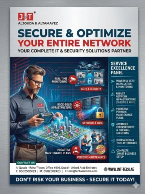 SECURE & OPTIMIZE YOUR WORLD WITH J&T أمّن وطوّر عالمك مع J&T شريكك الموثوق لحلول تكنولوجيا