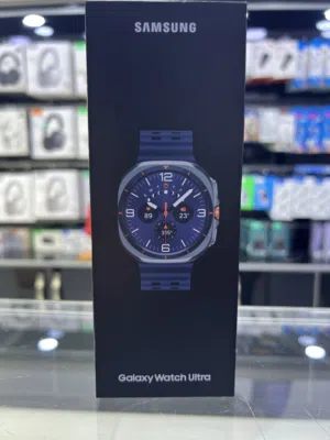 Samsung (watch Ultra) موديل (2025) متوفرة جديدة باللون ازرق تيتانيوم المميز حبة واحدة فــقــطــ