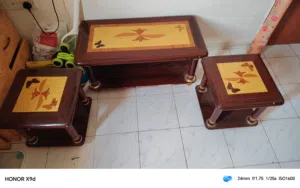 table with 2 stool