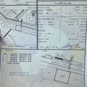 للبيع أرض سكنـــي - في بوشر ...