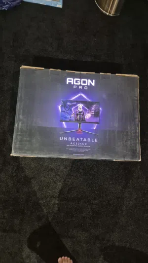 aoc agon pro 31.5-inch 4k uhd 144 hz 1 ms ips gaming monitor, ag324ux/69 - black & red