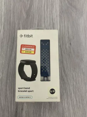 كستك ساعه Original Fitbit Sport Band for Sense/Versa 3 L/G (Blue) Sapphire/Fog Grey -NEW