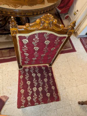 سفرة كلاسيك دائرية خشب زان عمولة (ترابيزة و 8 كراسي)