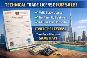 Technical Trade License Available for Sale
