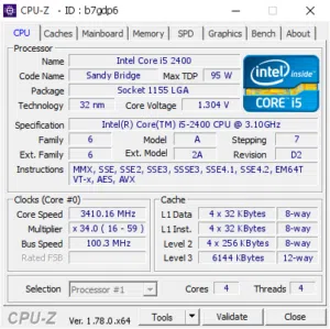 معالج جيل ثانى i5 2400  ومعاه مبرد انتل