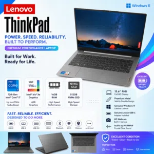 Lenovo ThinkPad Core i7 12th Gen  16Ram 512SSD NVMe 15.6" screen