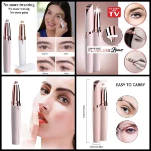 قلم ازالة الشعر و تحديد الحواجب flaw less فلوليس راس رفيع  براون قلم يعمل بالشحن لازاله الشعر