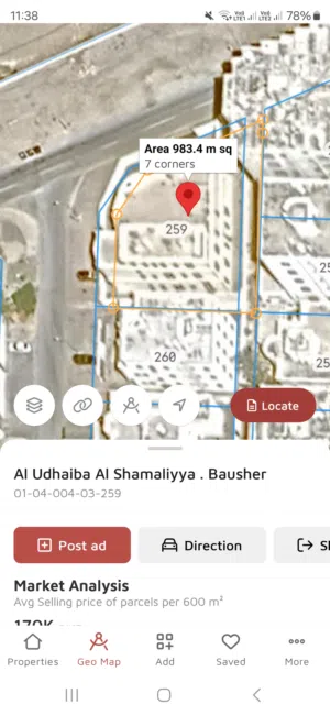 1260 m2 More than 6 bedrooms Villa for Sale in Muscat Azaiba