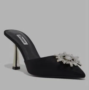 Dune London Calise Di Black Flared Heel