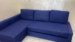 Stylish Blue L-Shaped Sofa for Sale – Only AED 200!