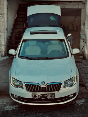 سكودا-سوبيرب-2014-ديزل-فل-اضافات-مع-فتحة-سقف-على-الكاش-أو-بدل