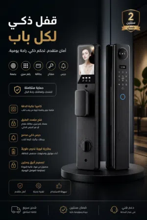 الآن ولاول مرة باليمن احدث وآمن قفل ذكي بالعالم ببصمة الوجهة3D والاصبع بواجهة فيديو وصوت – أمان مت