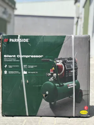 Quiet compressor PARKSIDE PSKO 2410  ضاغط هادئ PARKSIDE PSKO 2410، 68 ديسيبل Oil-free motor that doe
