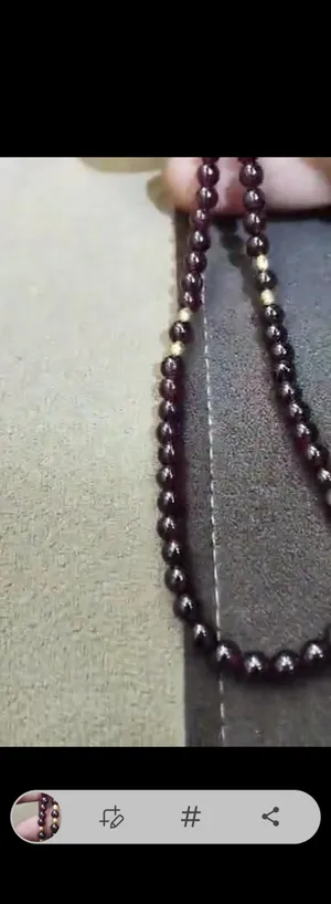 Rosary, ruby, pigeon blood, originating in Burma, free of impurities and fractures